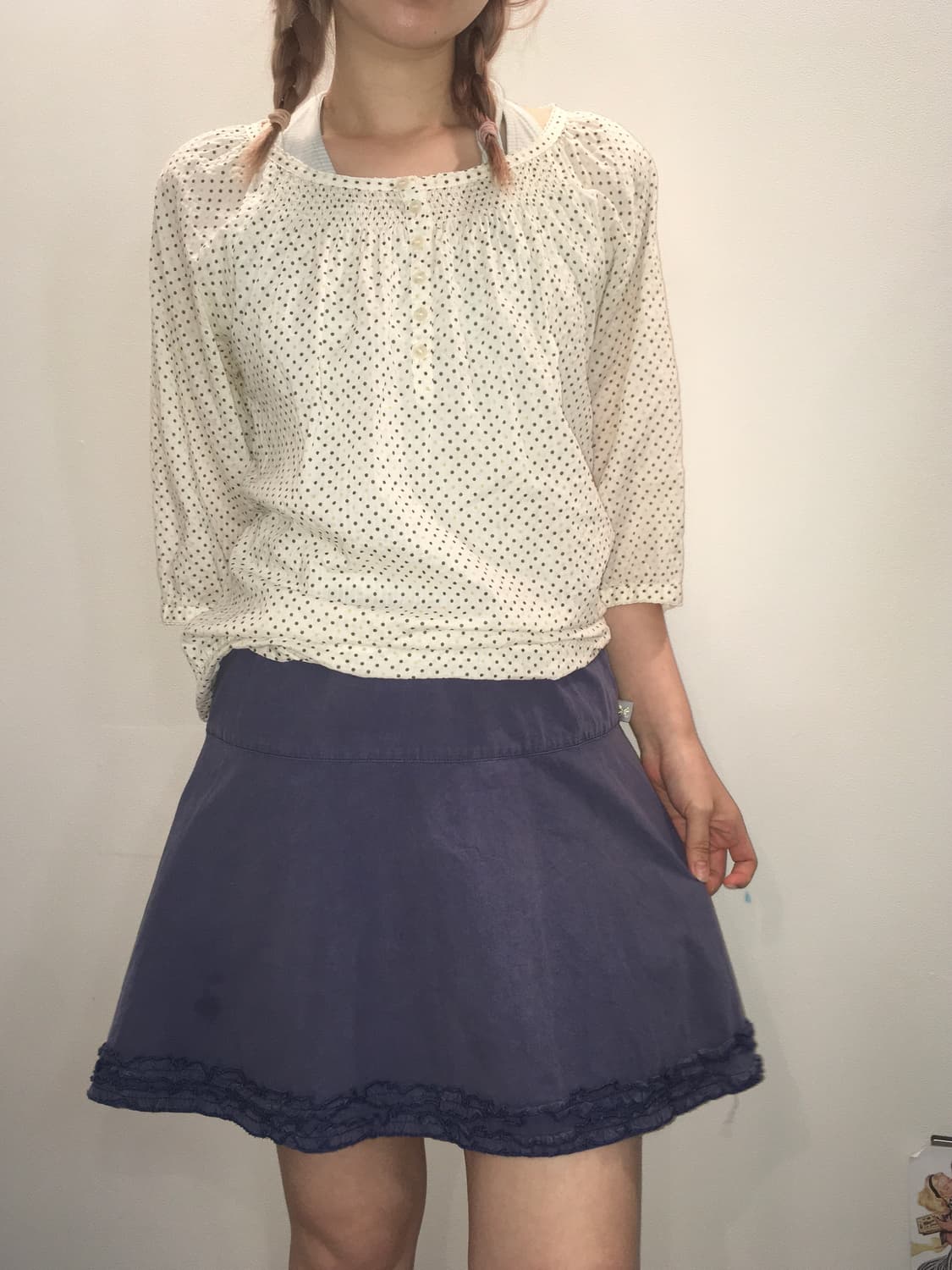jpn vintage dot mori blouse 상품이미지1