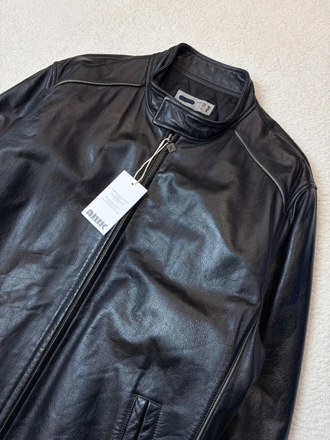 휠라 FILA 90's 100% 소가죽 레이싱 자켓 PN6106 상품이미지2