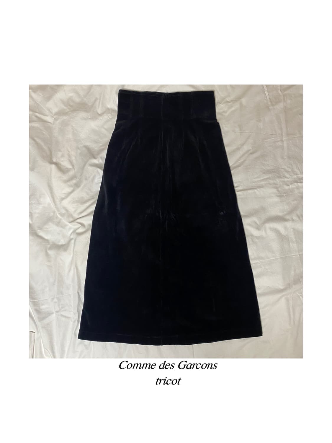 트리콧 꼼데가르송 벨벳 스커트 아카이브 치마 꼼꼼 타오 걸 옴므 플러스 상품이미지1