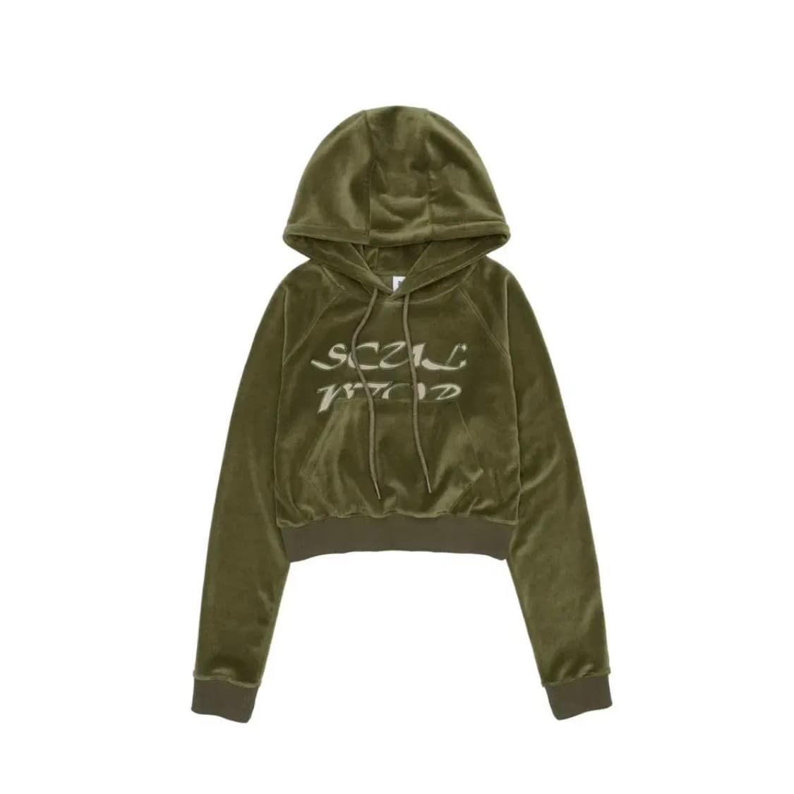 (새상품) 스컬프터 벨벳 크롭 후드티 S 상품이미지1