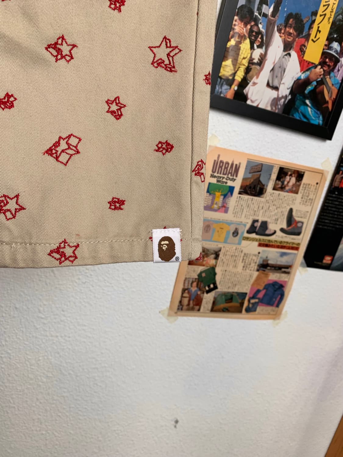 베이프 스타 자수 치노팬츠 상품이미지1