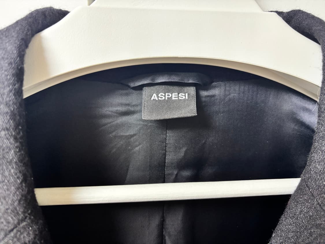 아스페시 블랙 울 롱 코트 상품이미지4