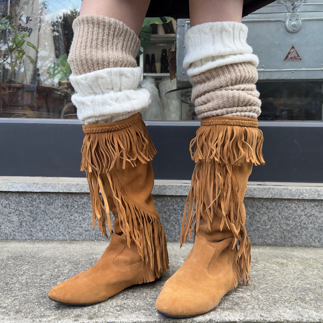 00s 샘 에델만 스웨이드 프린지 포인트 부츠 상품이미지9