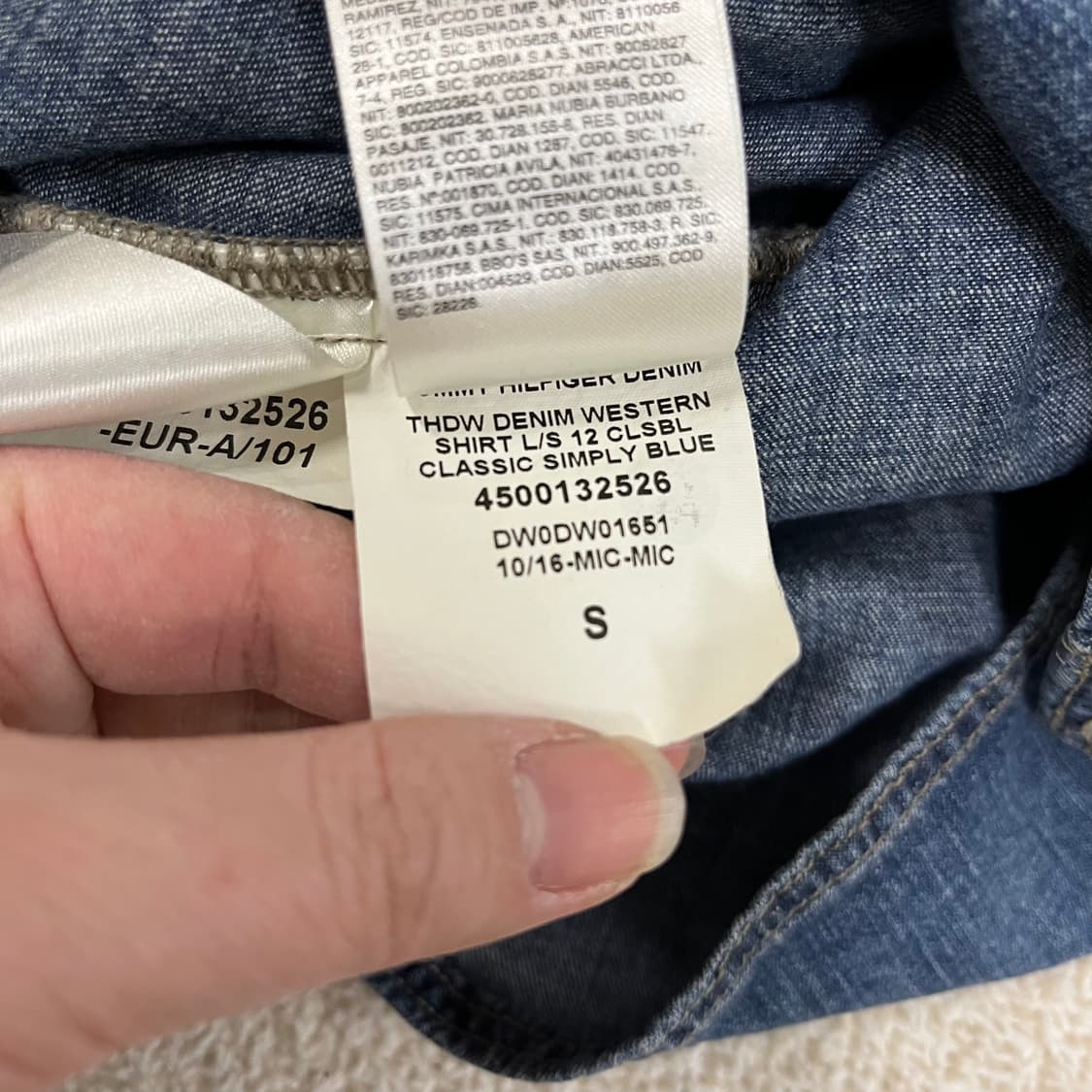 [S] 타미힐피거 웨스턴 데님 셔츠 청남방 3918 상품이미지8