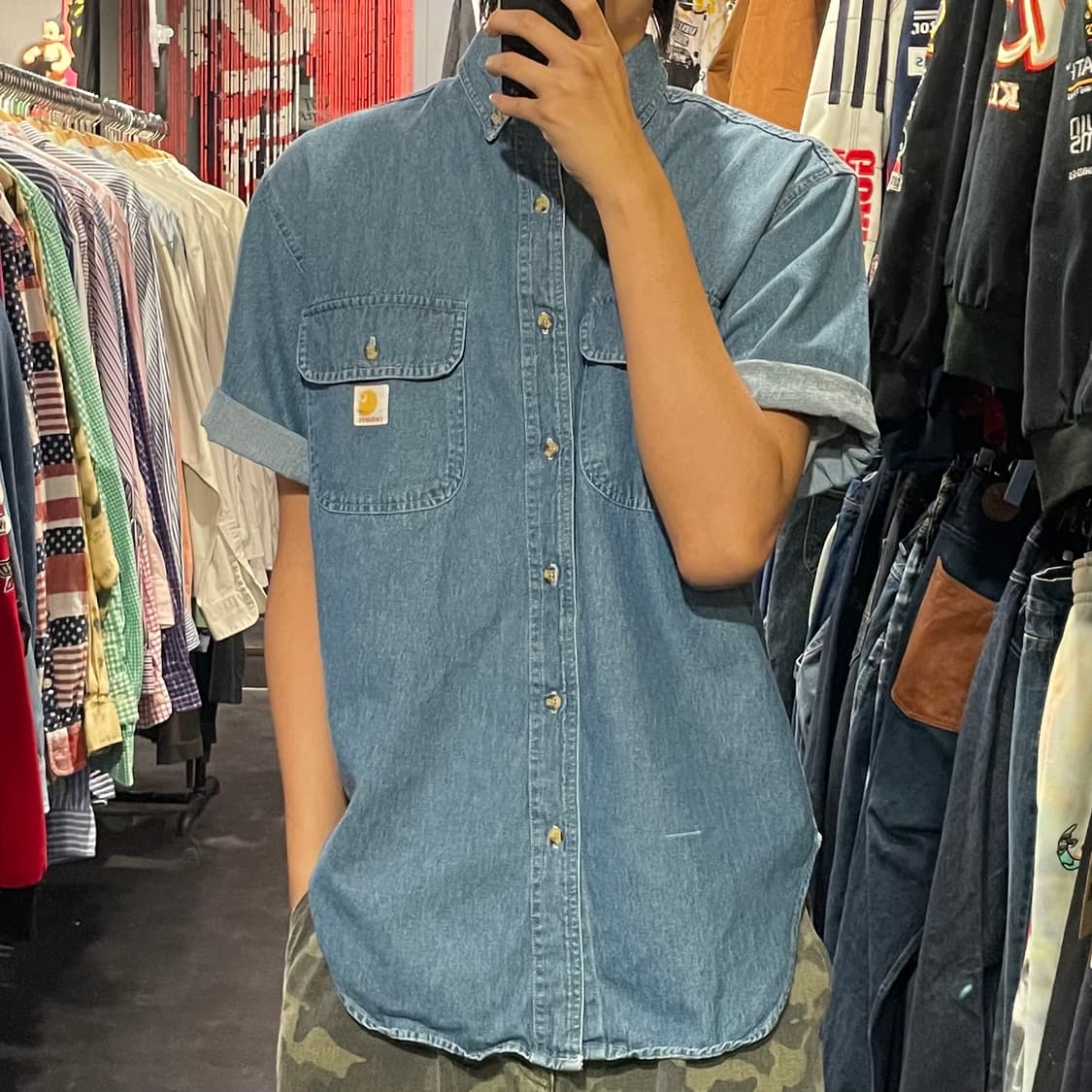 [IM] carhartt 칼하트 데님 반팔셔츠 상품이미지3