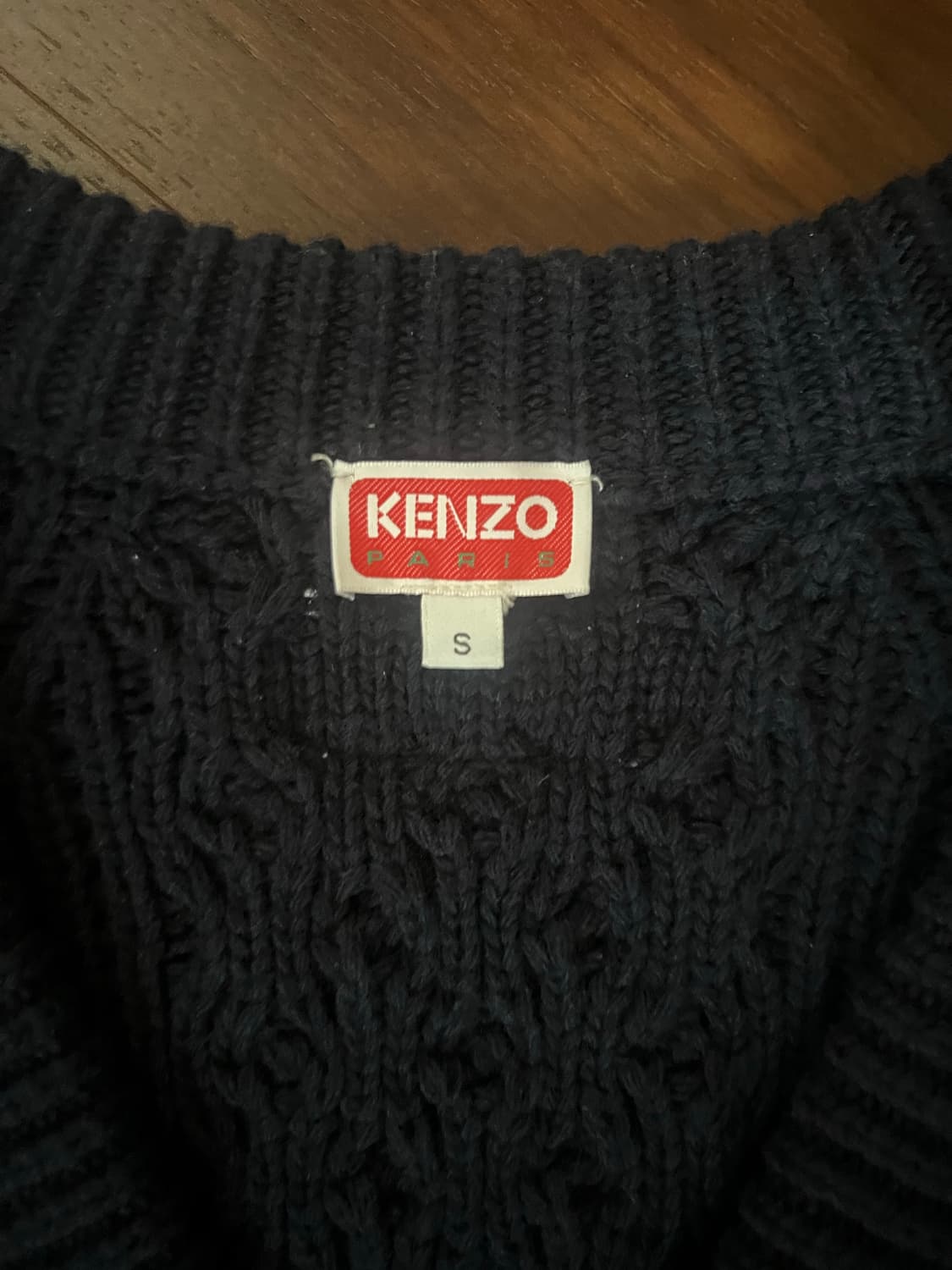 정품 KENZO 겐조 케이블 네이비 가디건 (M) 상품이미지2