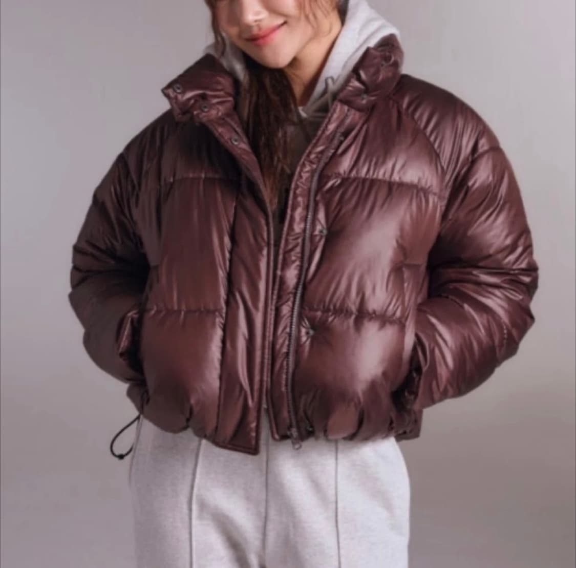 스파오 파스텔푸퍼 브라운 패딩 상품이미지1