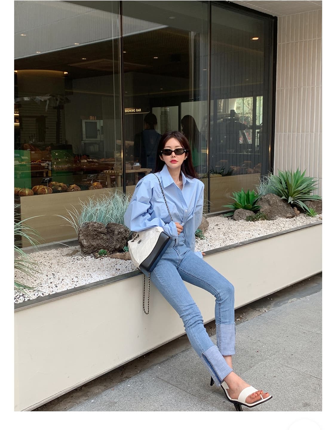 MONROE 롤업 데님 스키니진 (M) 상품이미지3