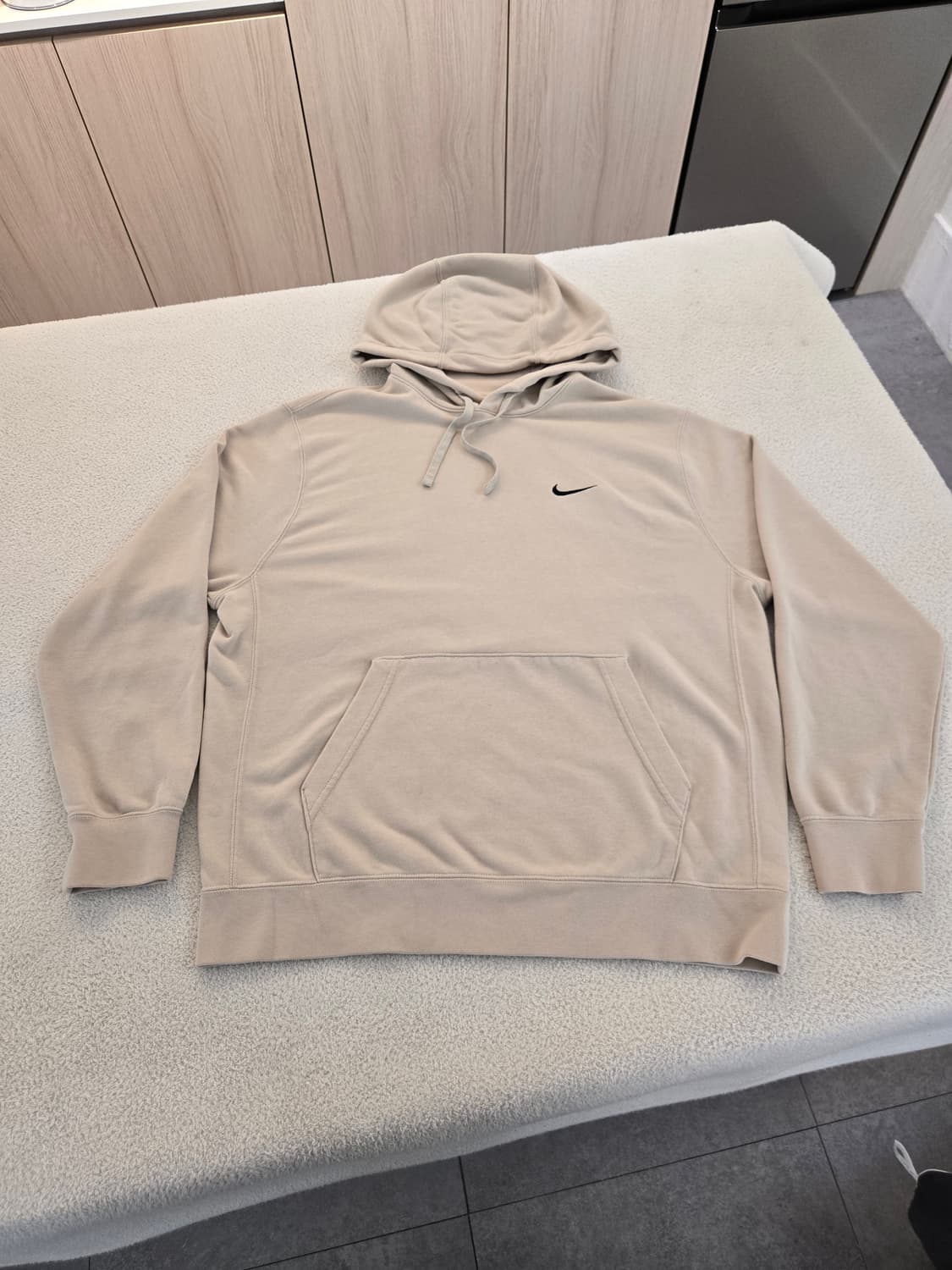 나이키 후드티 베이지 뒷면 프린팅 이쁨 XL 상품이미지2