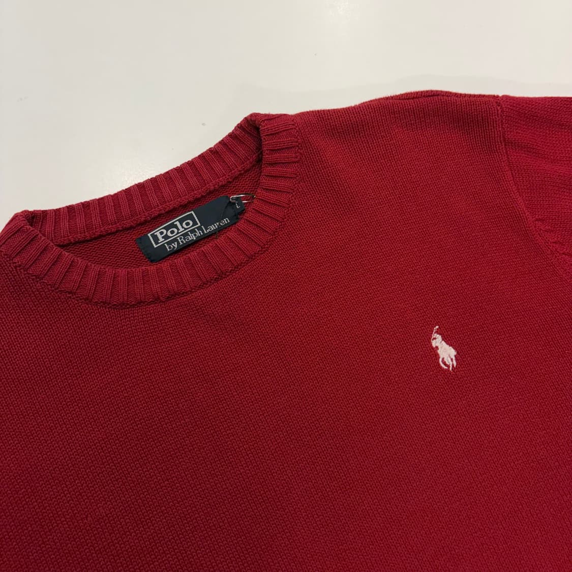 [L] 폴로 랄프로렌 레드 니트 스웨터 B235 상품이미지3