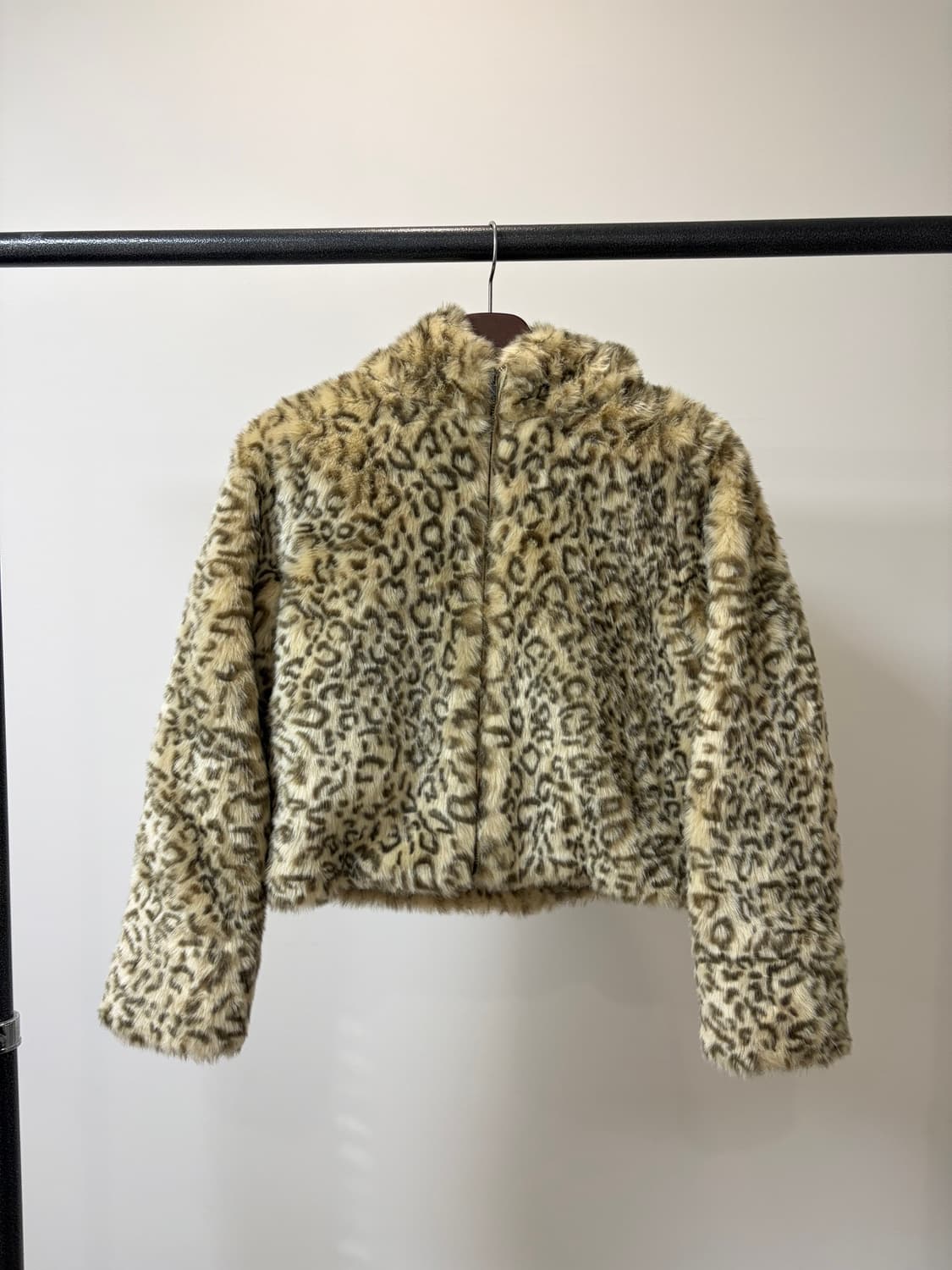 (M) heather 헤더 레오파드 후드 집업 상품이미지1