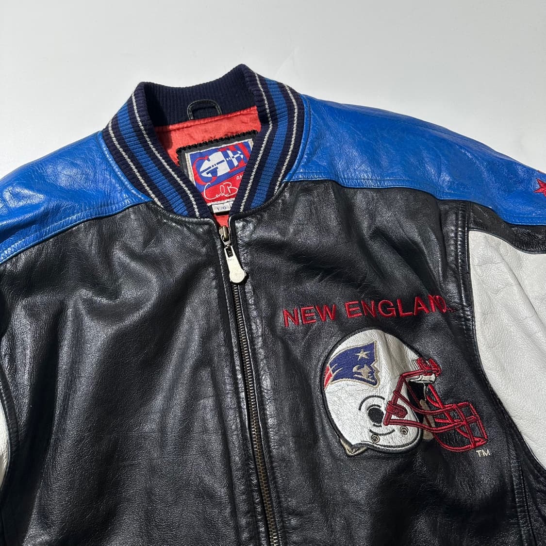 G-3 Carl Banks NFL 뉴잉글랜드 패트리어츠 레더 바시티 자켓 상품이미지5