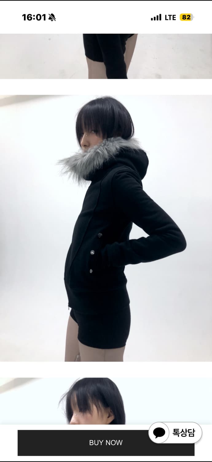 begbegbeg UNBALANCED FUR HOODIE 퍼 후드집업 상품이미지4