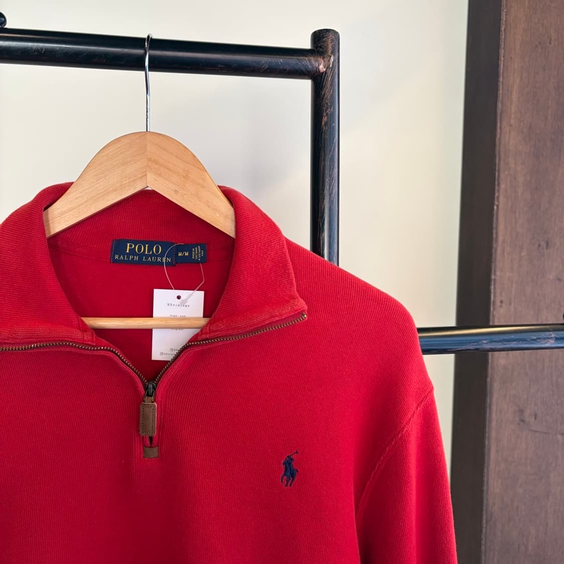 15759 - 폴로 랄프로렌 레드 반집업 니트 상품이미지3