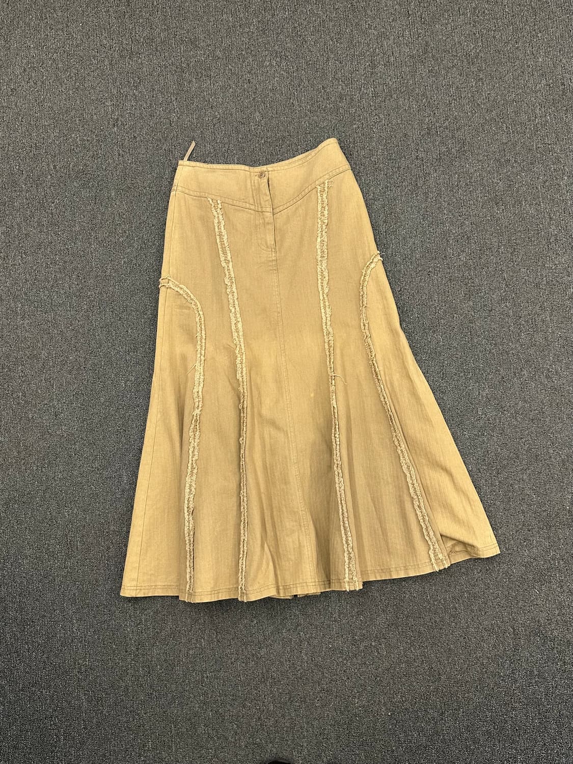 9)Japanese vintage 그런지 베이지 롱 스커트 상품이미지1