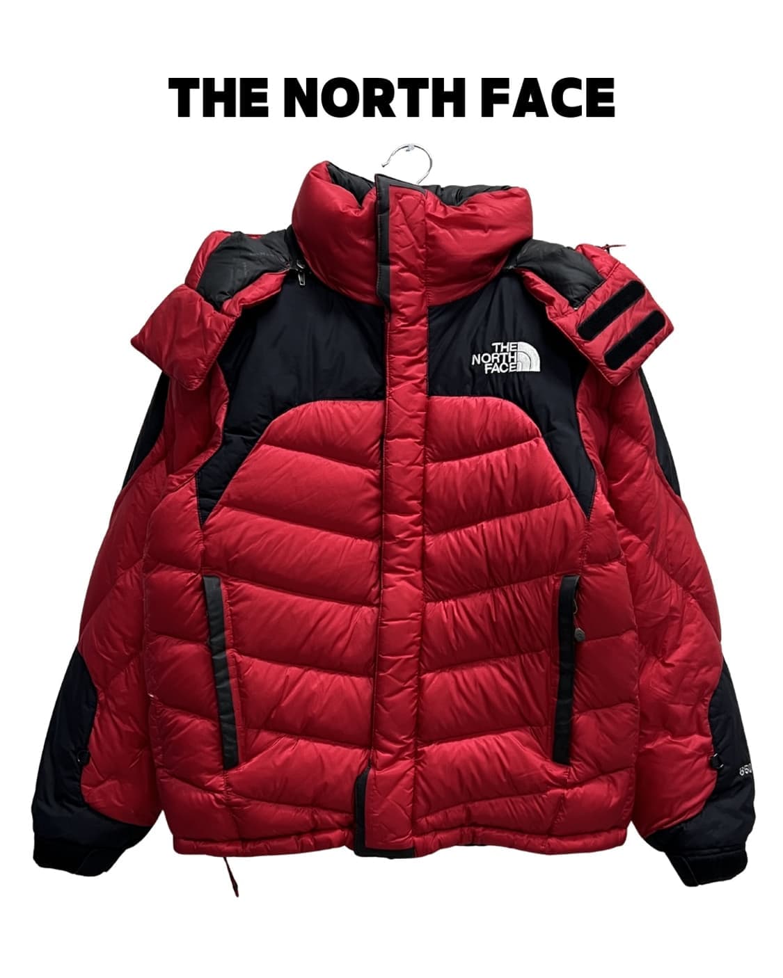 노스페이스 에베레스트 구스다운 패딩자켓 레드/블랙 상품이미지1