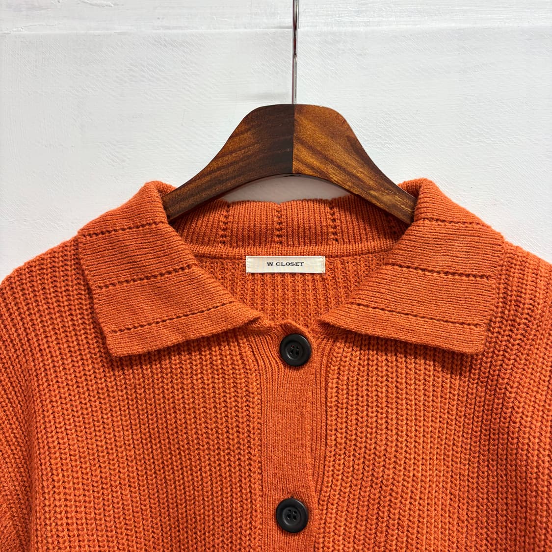 오렌지 크롭 네트 벌룬 가디건  상품이미지2