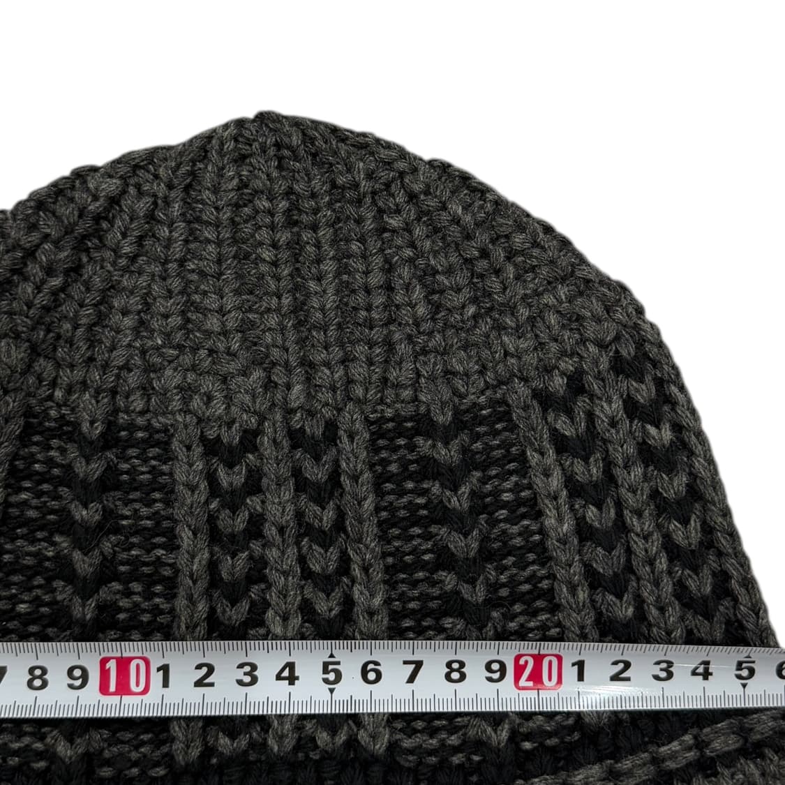 로우클래식 자카드 니트 비니 모자 차콜 상품이미지7