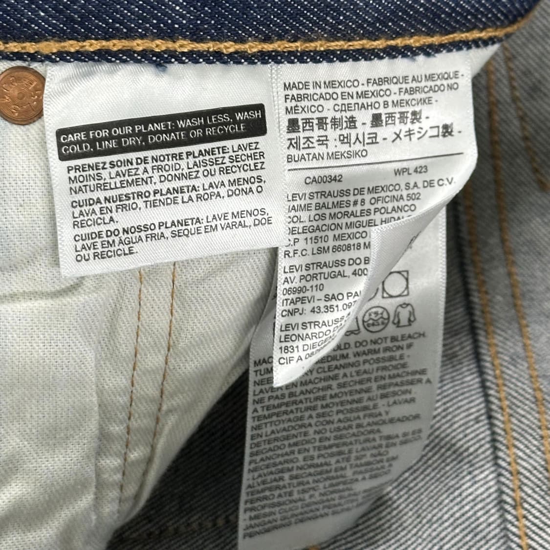 리바이스 501 오리지널 생지 데님 팬츠 (36인치) 상품이미지8