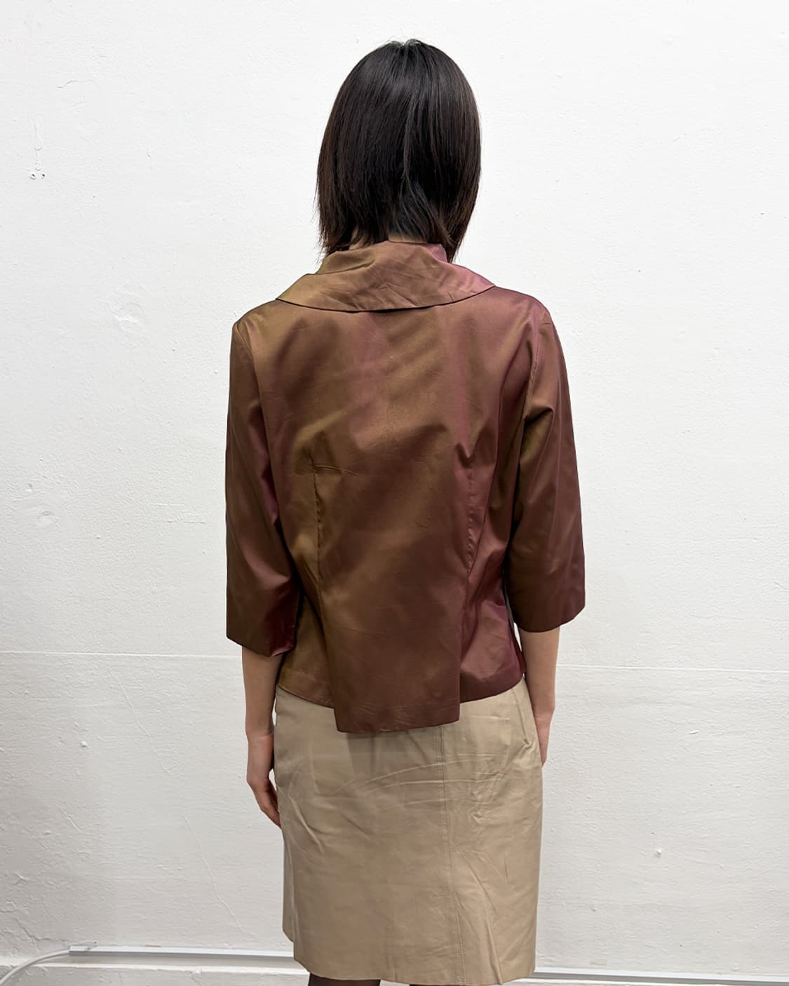 빈티지 타이넥 홀로그램 셔츠 상품이미지2