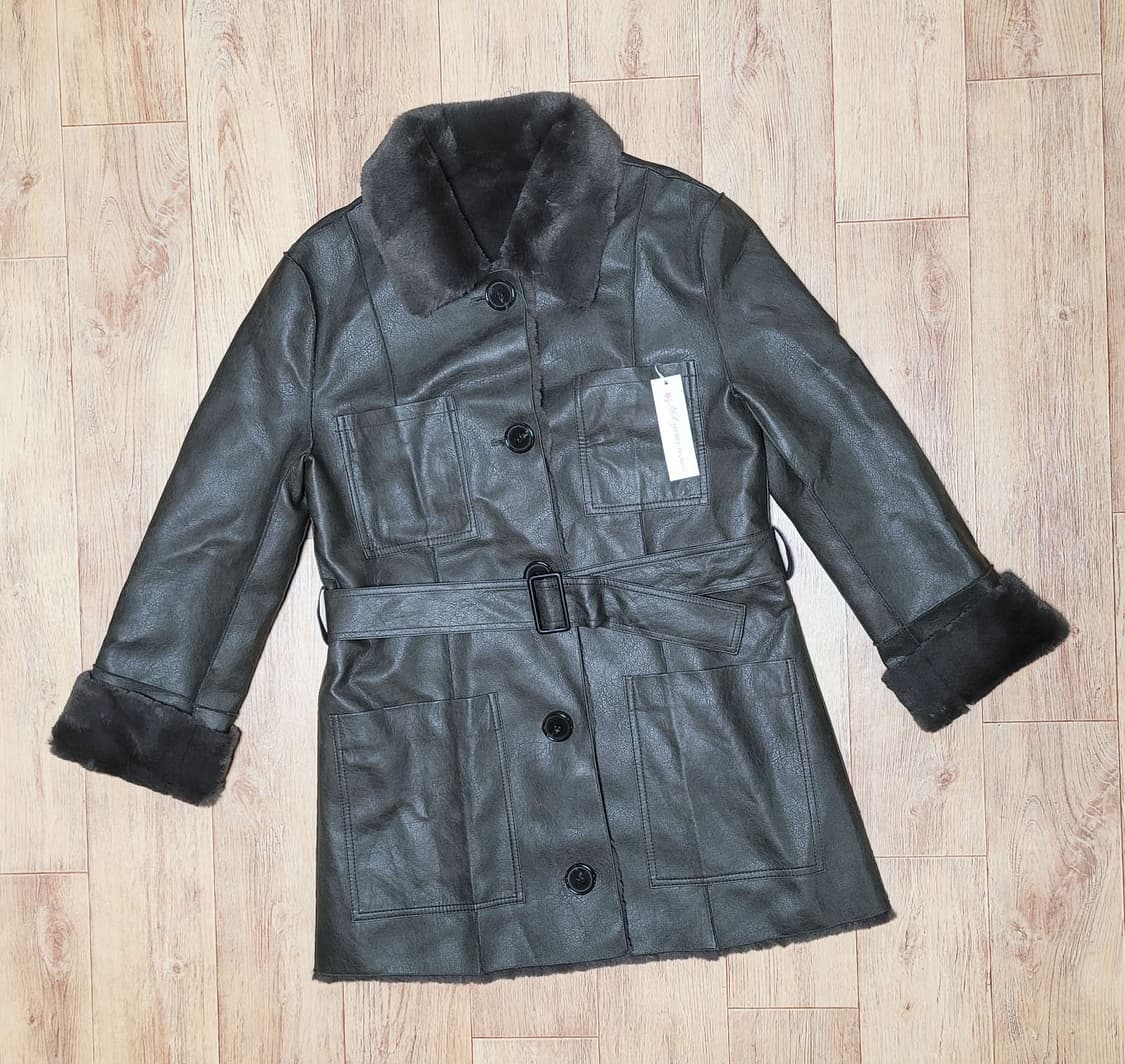 낫유어로즈(not your rose) 리버시블 레더무스탕 55-66 새상 상품이미지1