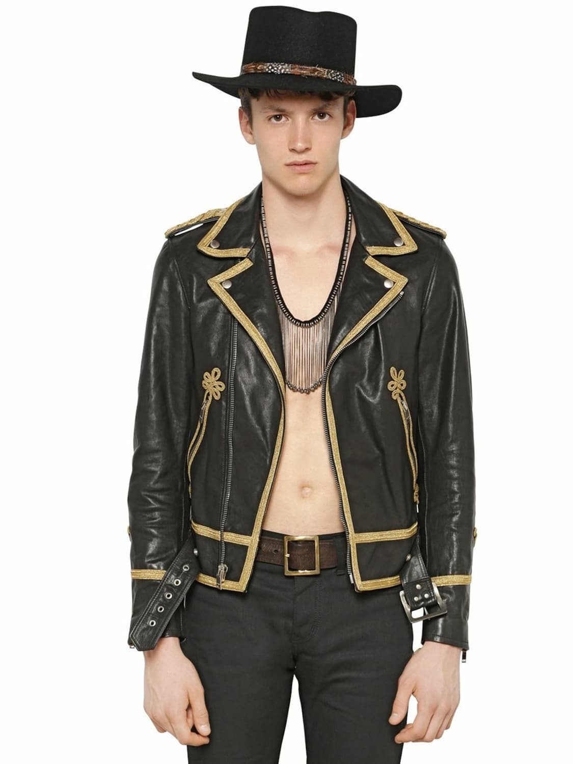 생로랑 레더자켓 상품이미지3