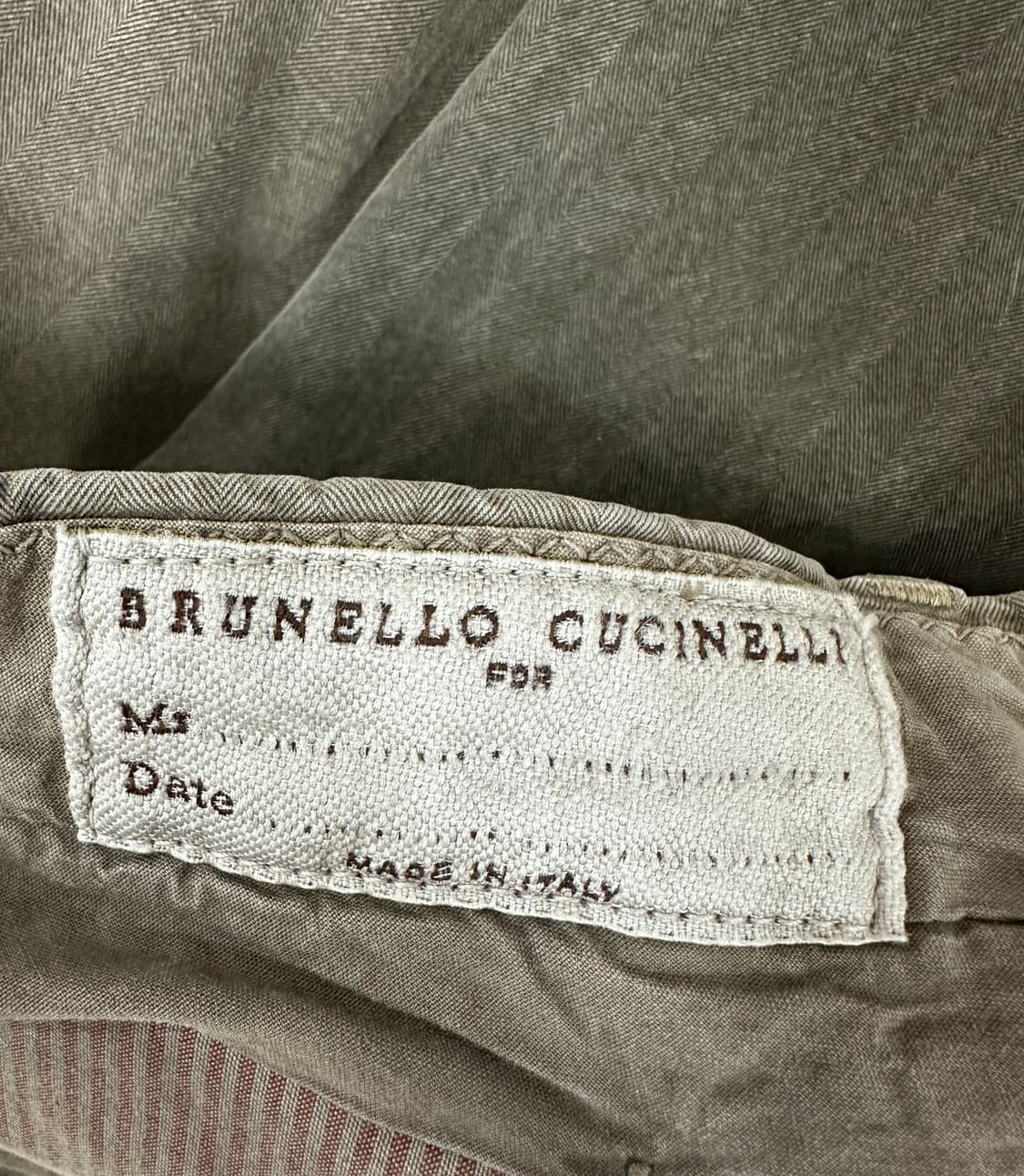 브루넬로 쿠치넬리 올리브그린 치노 팬츠 상품이미지4