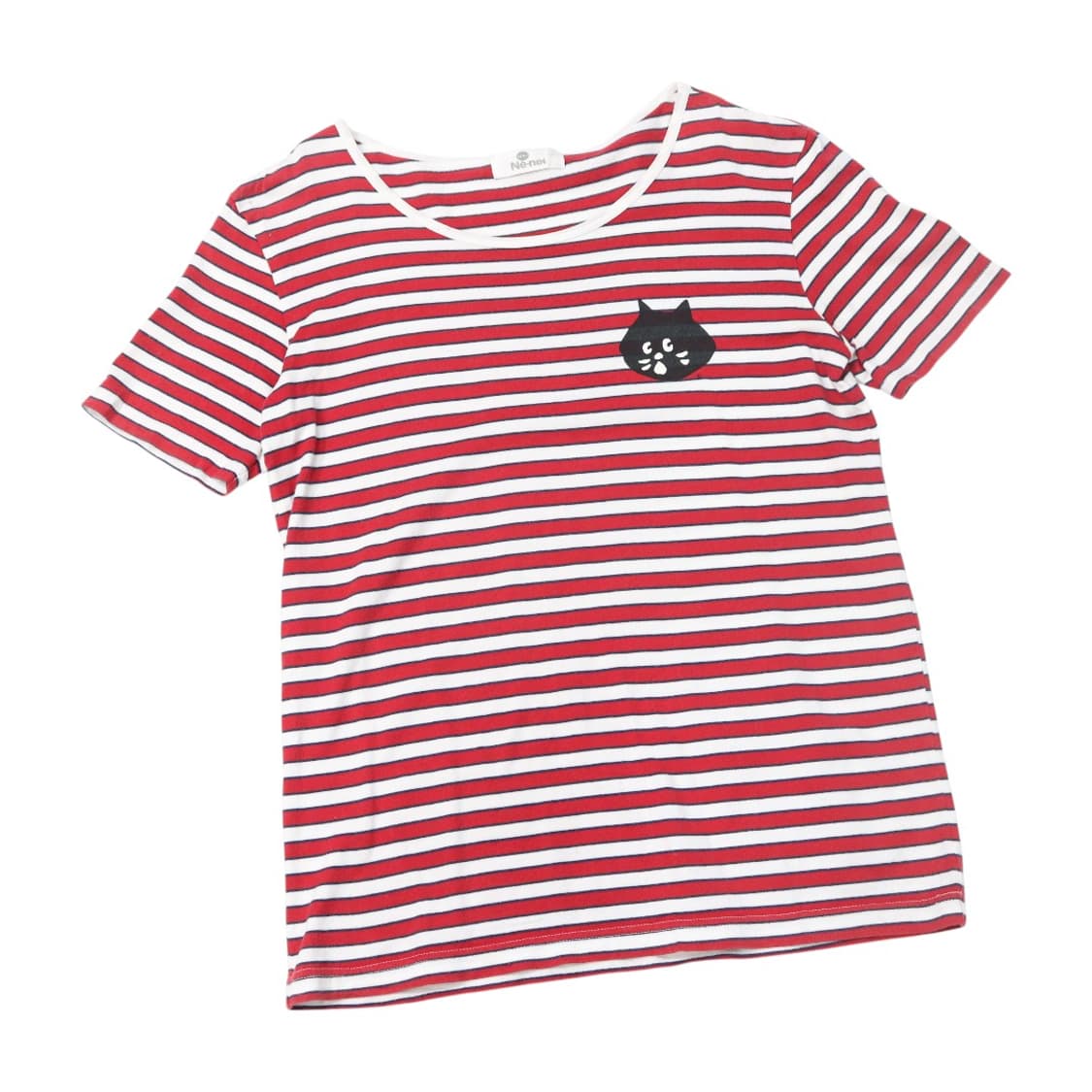 네넷 빈티지 냐 로고 레드 스트라이프 반팔티셔츠 상품이미지1