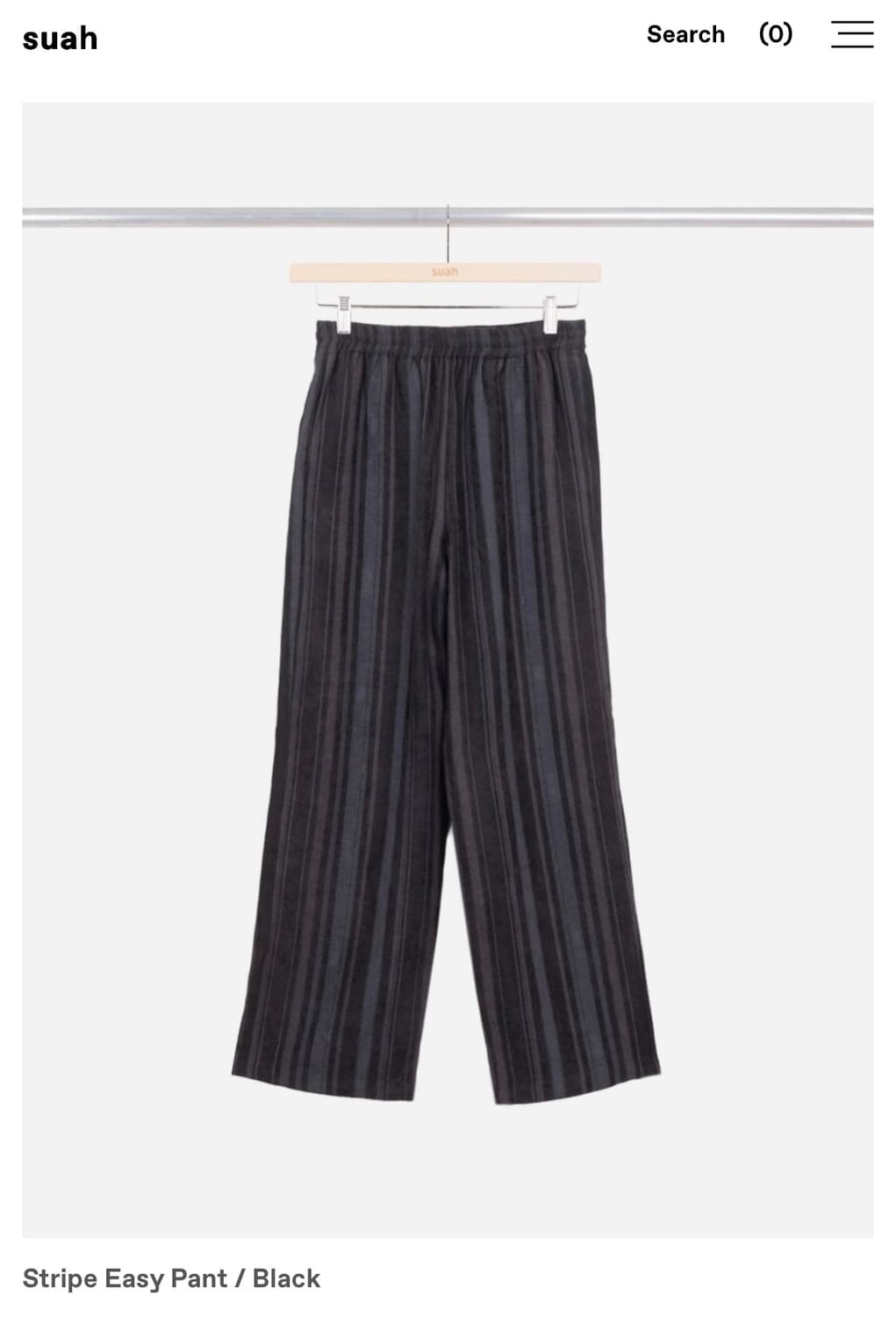 suah stripe easy pant/black 상품이미지1