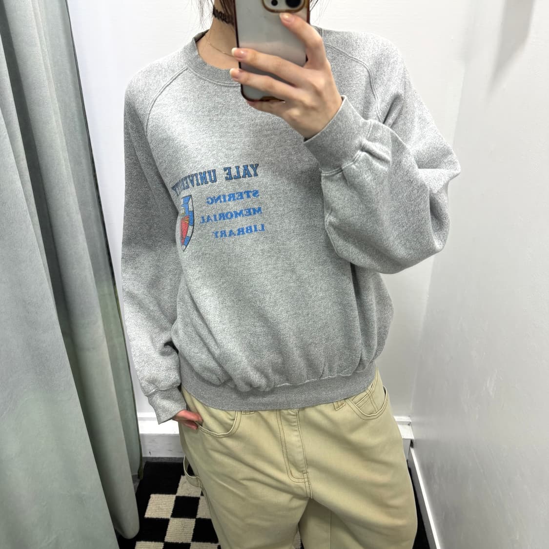 예일 그레이 기모 스웻셔츠 상품이미지2