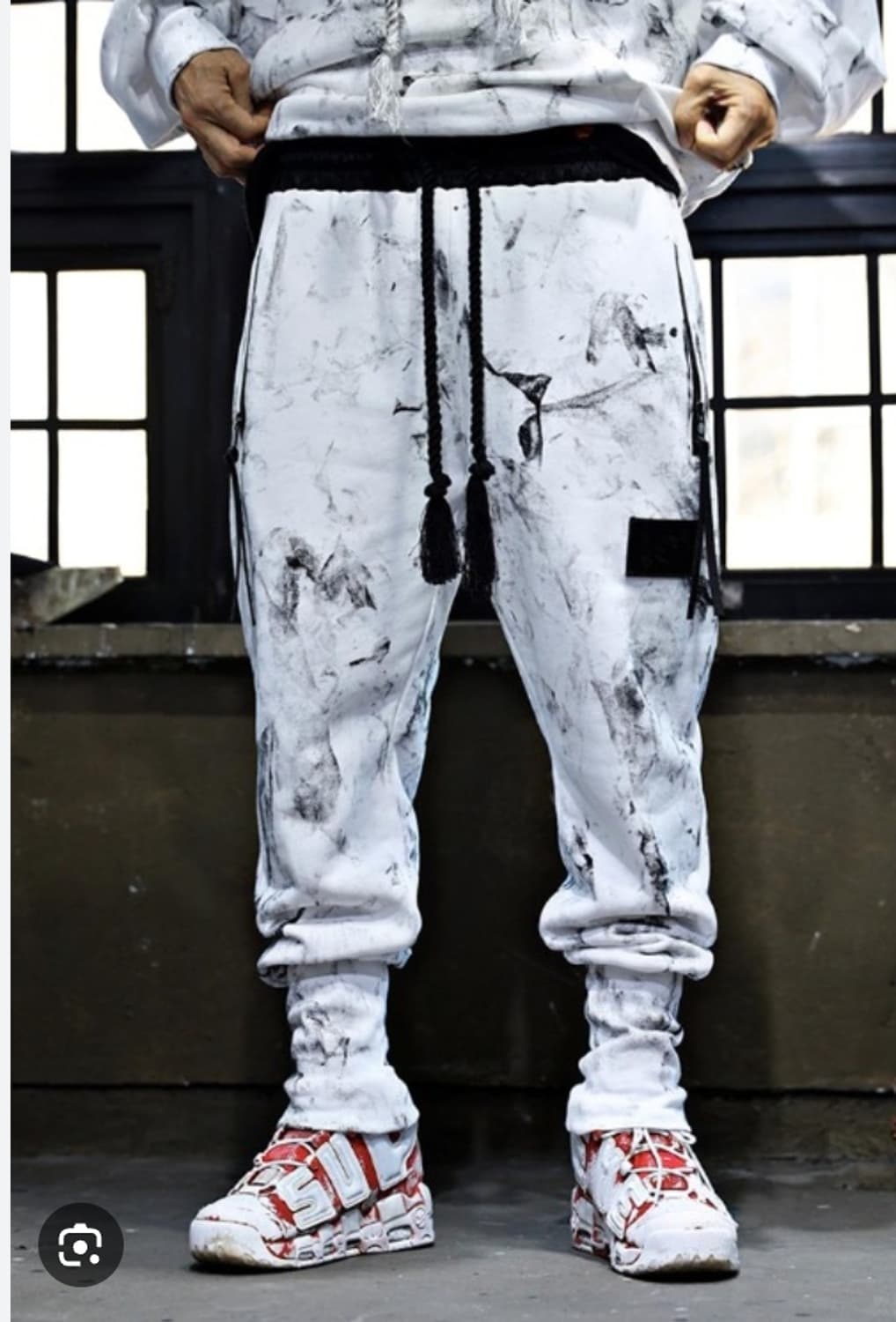 바이더알 패지 러프 테이핑 조거팬츠 상품이미지5