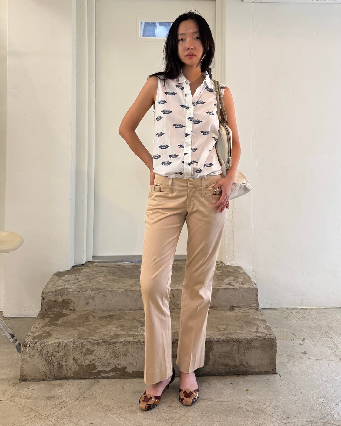 Gucci Buckle Beige Pants/ 38 상품이미지5
