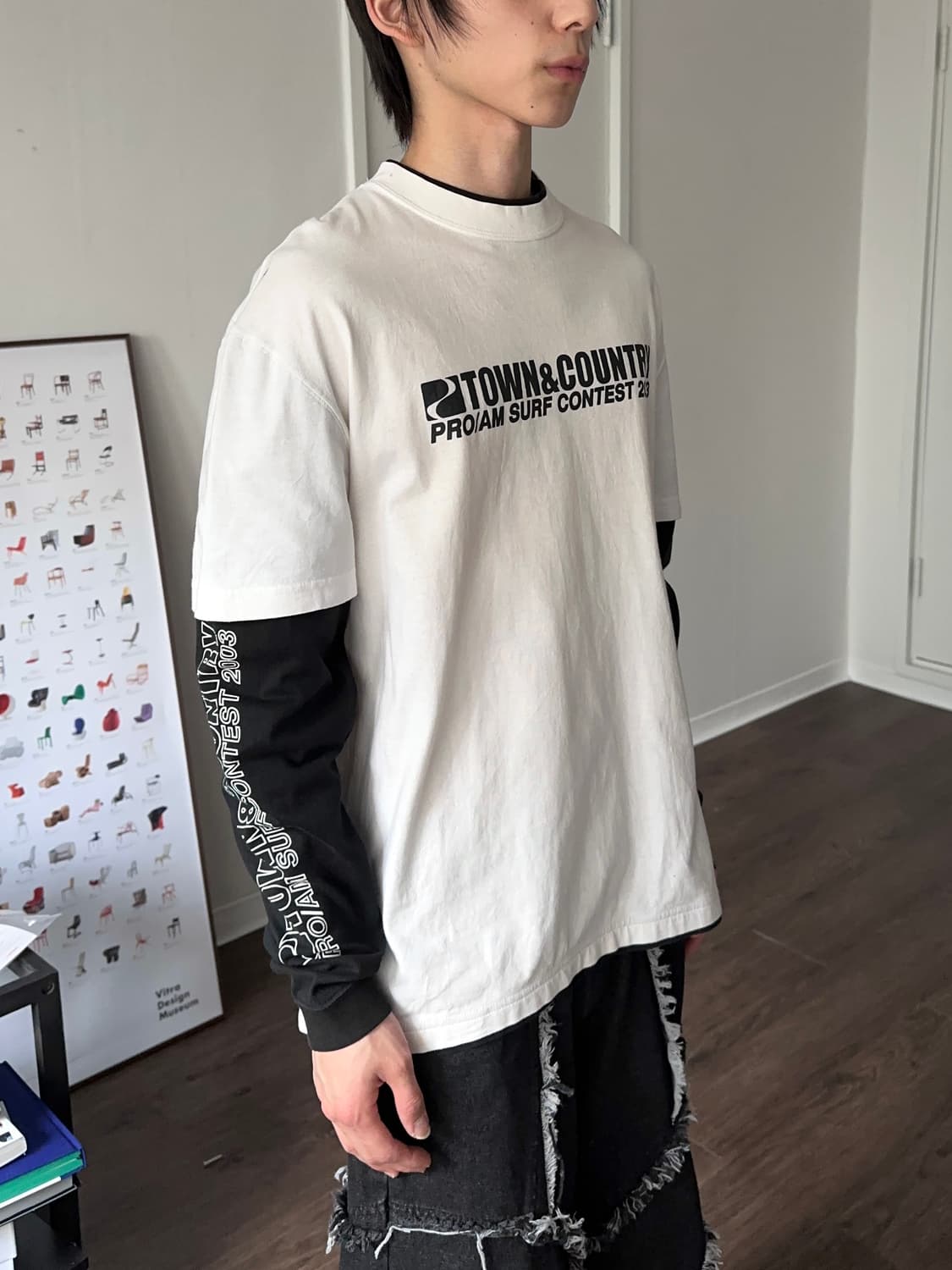 T&C Surf Club 스펠 아웃 레이어드 티셔츠 상품이미지1