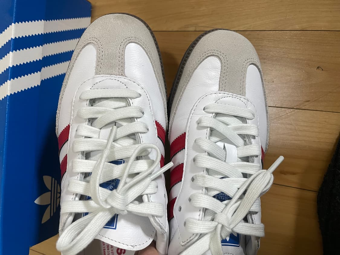 아디다스 삼바 OG 화이트 베러 스칼렛 240 상품이미지3