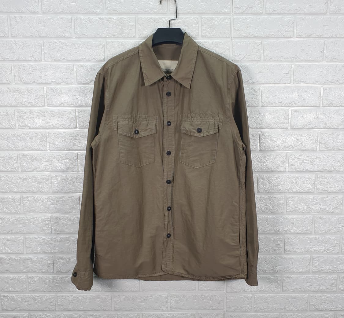 [100]시리즈 빈티지스타일 린넨 혼방 워크 셔츠 상품이미지2