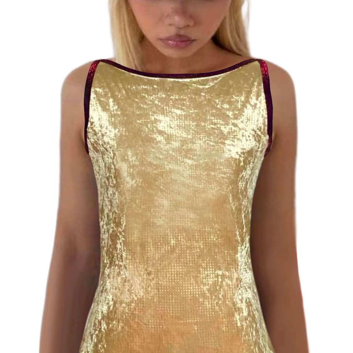 Shimmer Keyhole Back sleeveless 상품이미지1