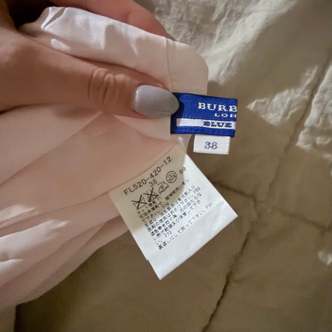 버버리 블루라벨 핑크 체크 연분홍 플리츠 스커트 딸기우유 히메갸루 상품이미지4