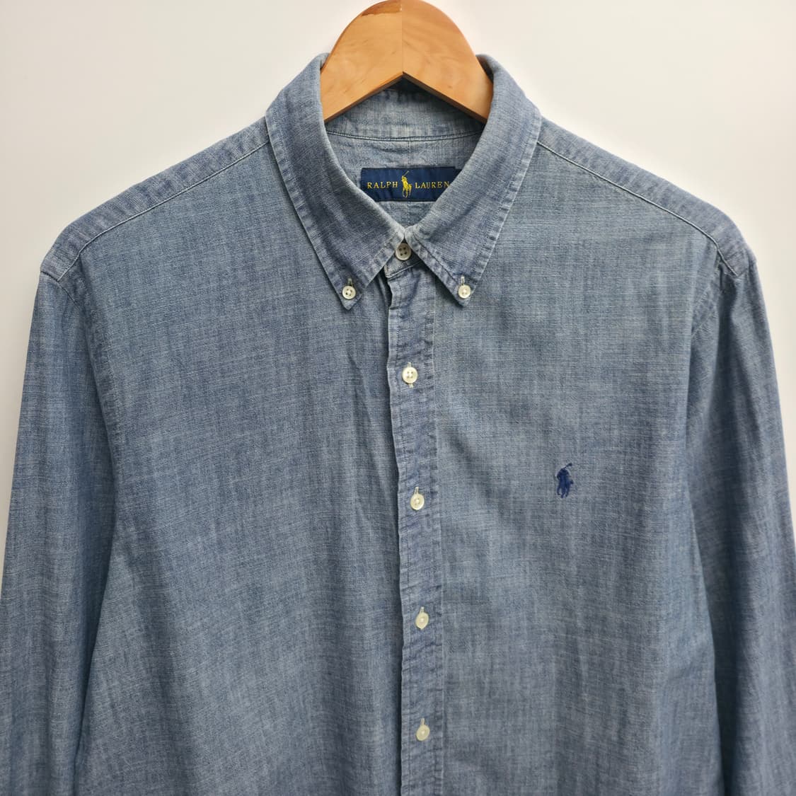 [L] 폴로 랄프로렌 블루 린넨 셔츠 상품이미지2