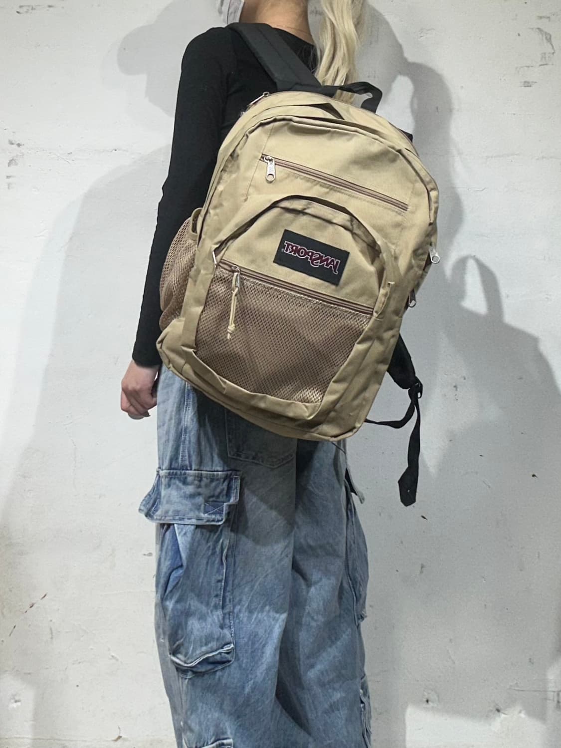 잔스포츠 베이지 가방 학교 백팩 책가방   상품이미지1