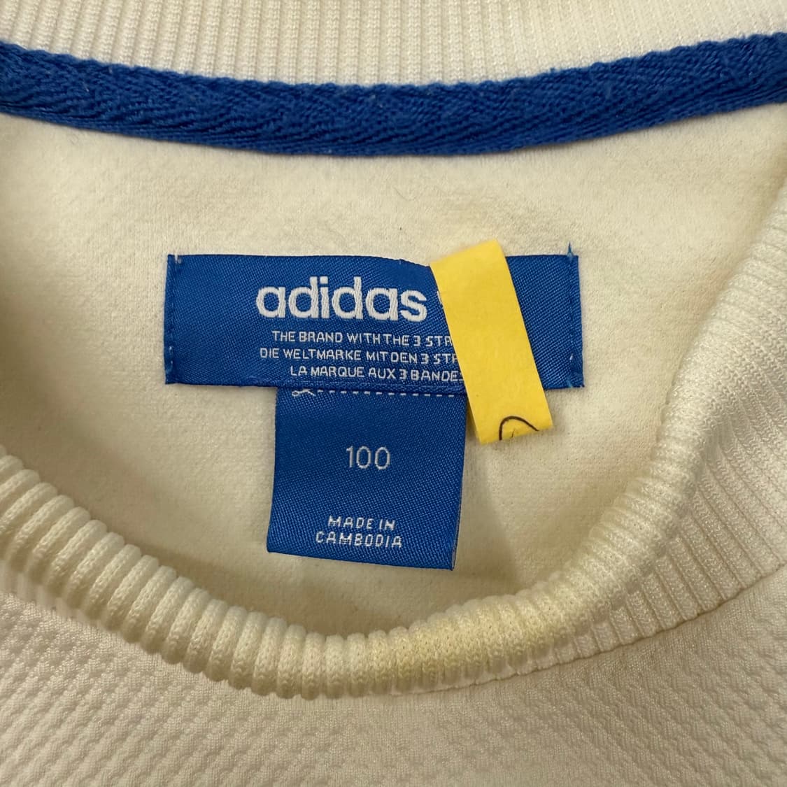 아디다스 흰파 포카리 화이트 블루 트랙탑 맨투맨 100 상품이미지5