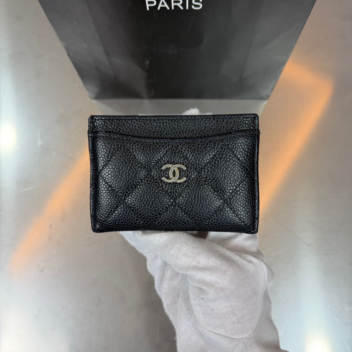 [OS] 샤넬 CC 로고 클래식 캐비어 카드지갑 상품이미지2