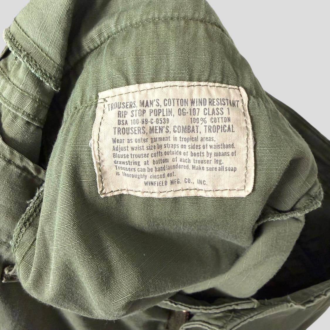 (M)60s 미군 OG107 립스탑 정글퍼티그 팬츠 상품이미지7