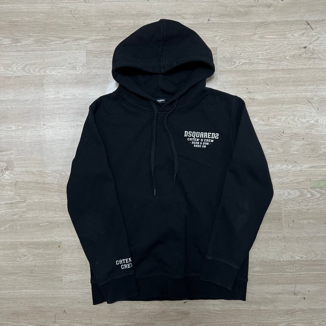 디스퀘어드2 남성 로고 프린팅 기모 후드티 [블랙] M/95 상품이미지1