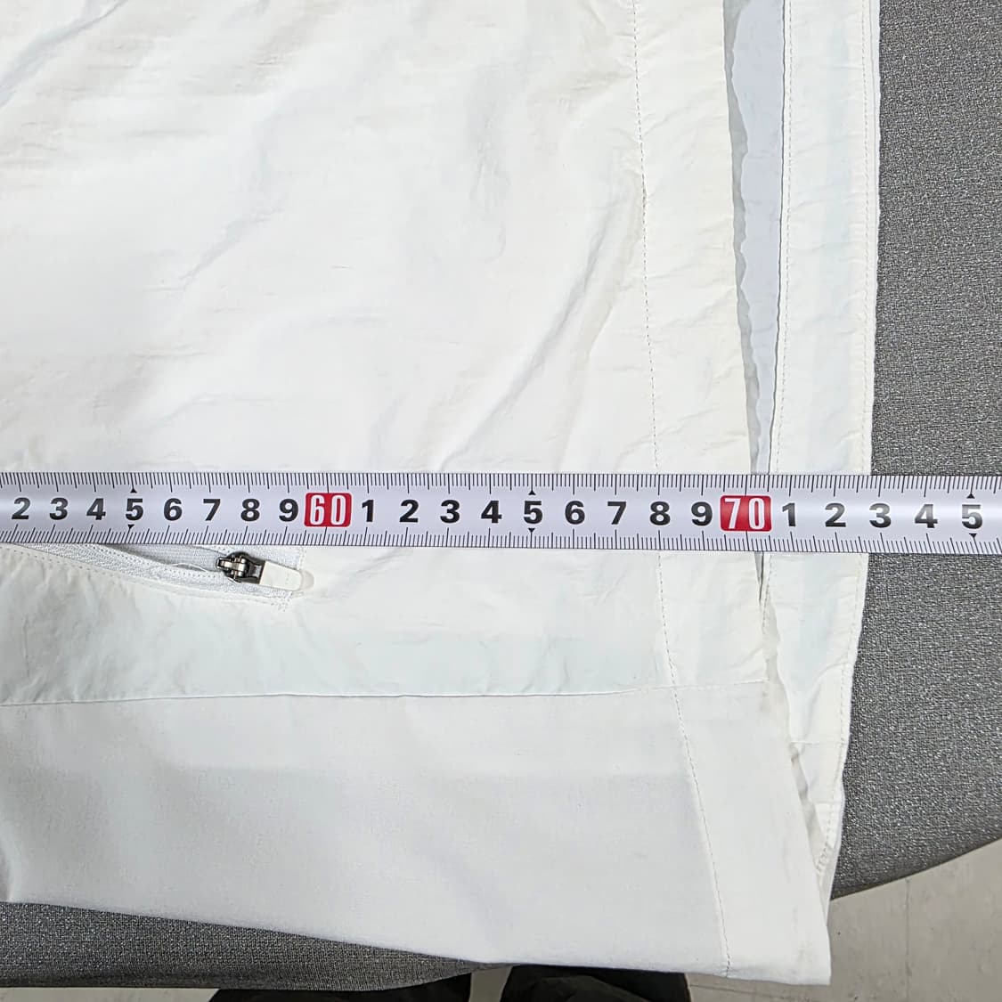 L 100 아디다스 화이트 경량 후드 바람막이 상품이미지7