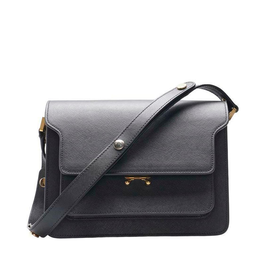 (중고) 마르니 블랙 사피아노 트렁트 미듐 숄더백 상품이미지1