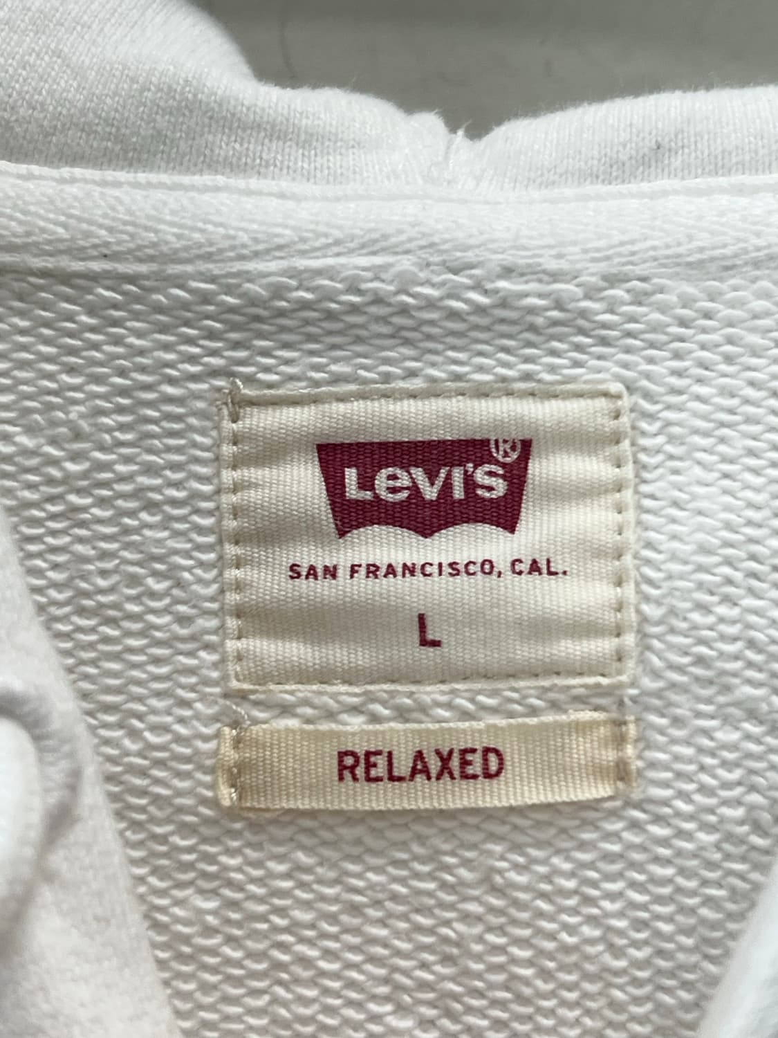 리바이스 로고 프린팅 후드 티 화이트/블랙 상품이미지4