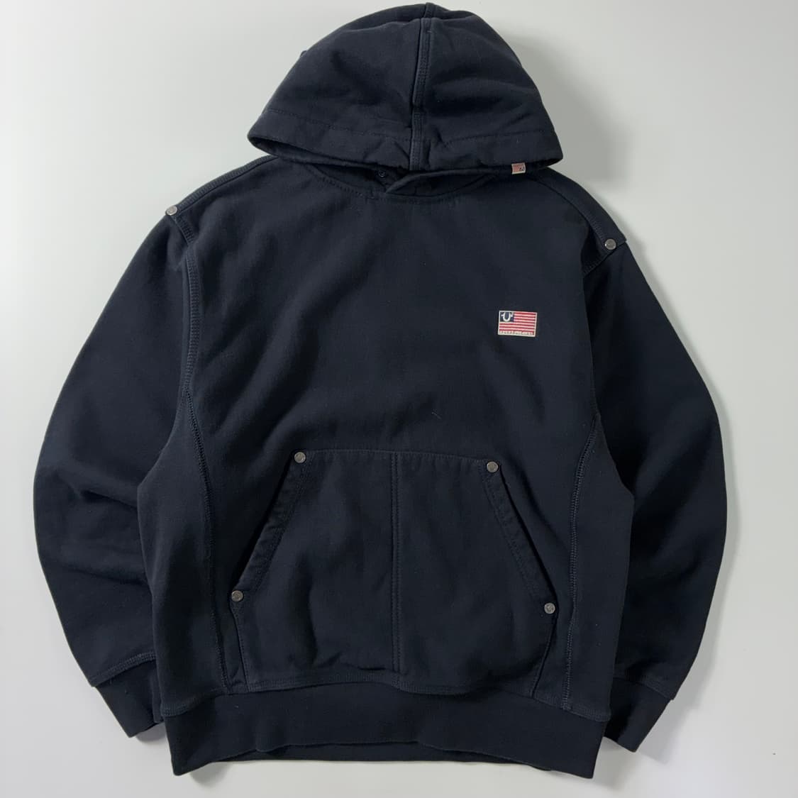 True religion  트루릴리젼 올드 글로리 성조기 네이비 후드티  상품이미지2