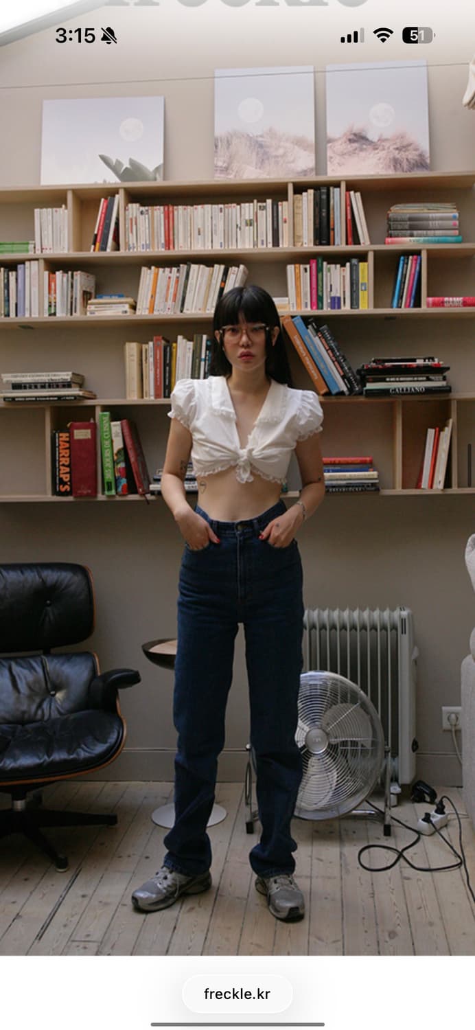 프레클 lace trim crop blouse 판매합니다  상품이미지6