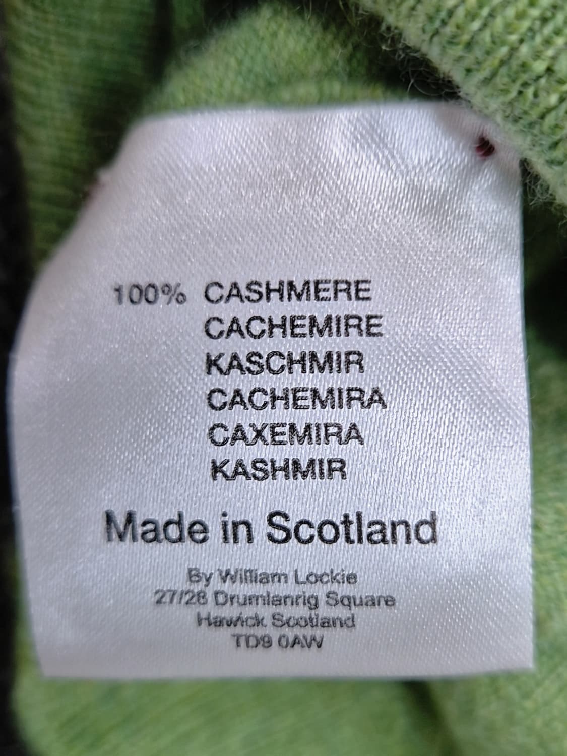 [105]<WILLIAM LOCKIE>캐시미어 100% 카키 니트 상품이미지3