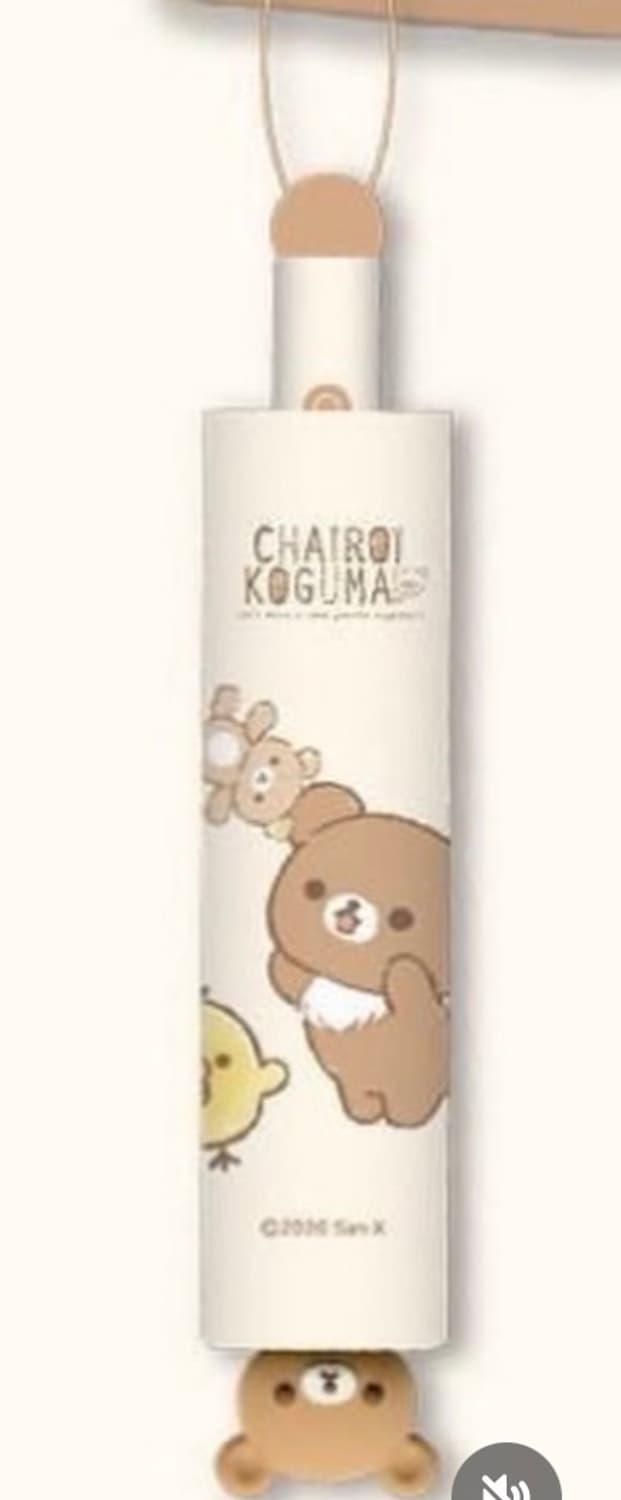 코구마 리락쿠마 산엑스 3단 자동 우산 코리락쿠마 키이로리토리  상품이미지3